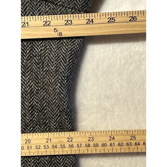 Harris Tweed x Jos A Bank 44R Black White Herringbone Sport Coat Blazer 3/2 Roll - Picture 12 of 14